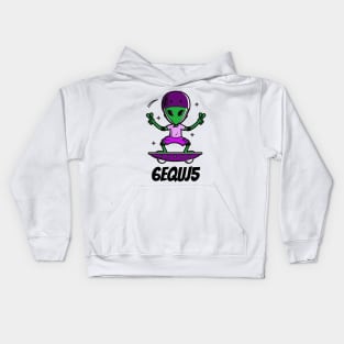 6EQUJ5 Aliens (Wow! Signal) 8 Kids Hoodie